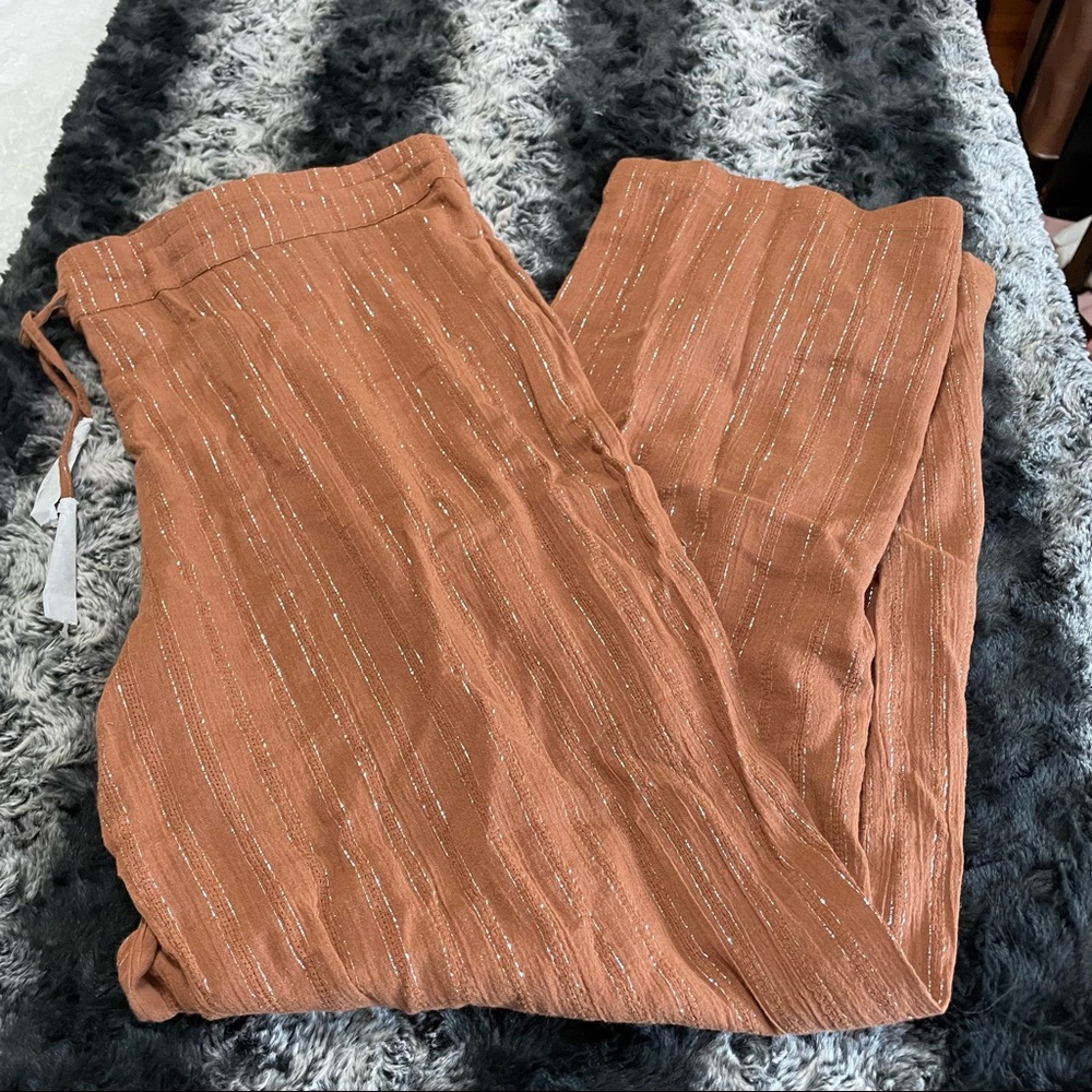💥Calzedonia Brown Shimmer Flowy Beach Pants💥